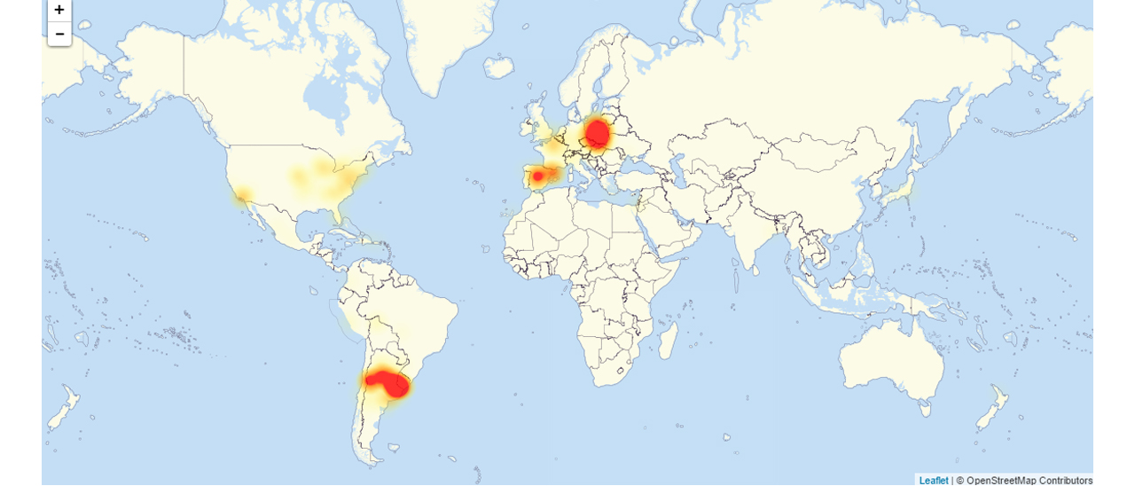 El mapa de la caída de Google