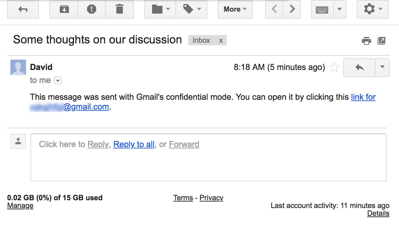 Modo confidencial Gmail