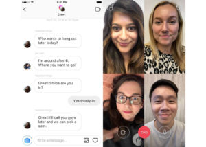 Chat video grupal Instagram