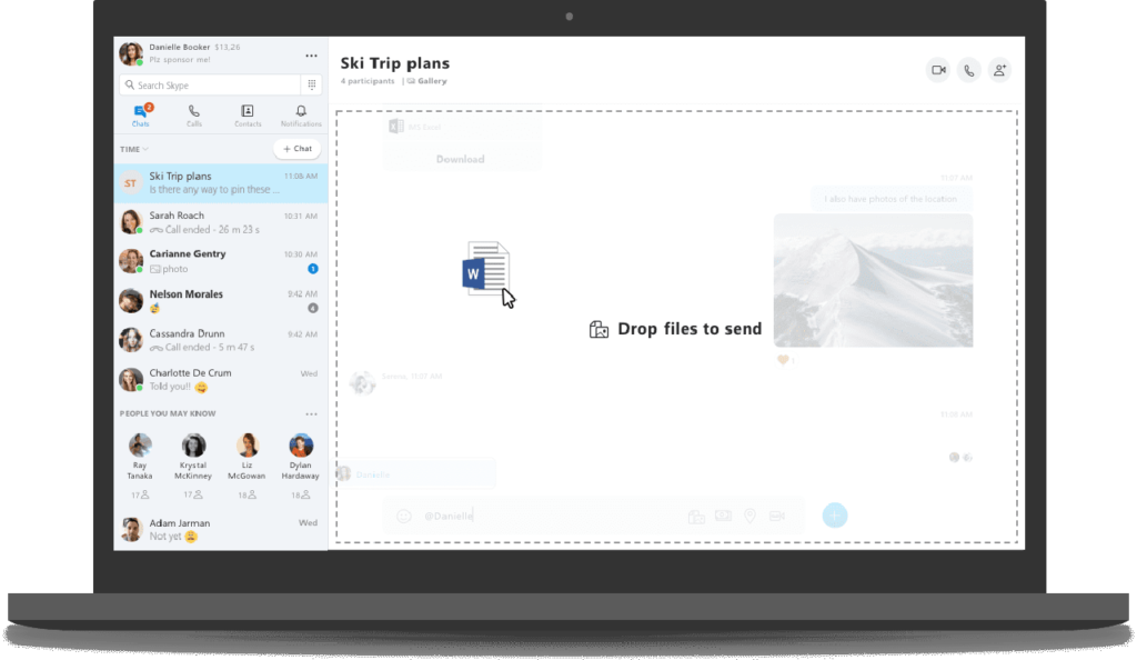 Compartir archivos Skype