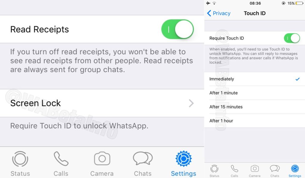 WhatsApp huella digital