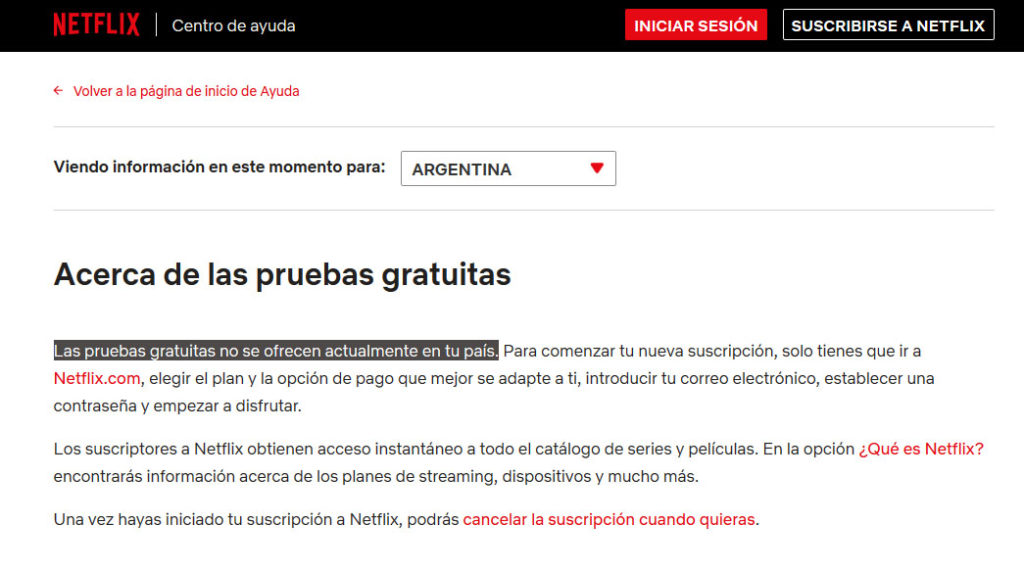 Netflix mes prueba gratis