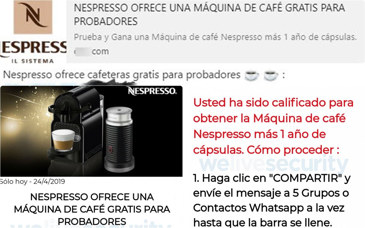 Nespresso gratis WhatsApp