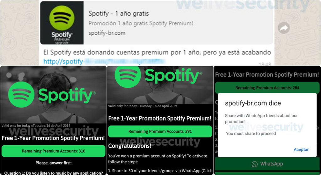 Spotify estafa