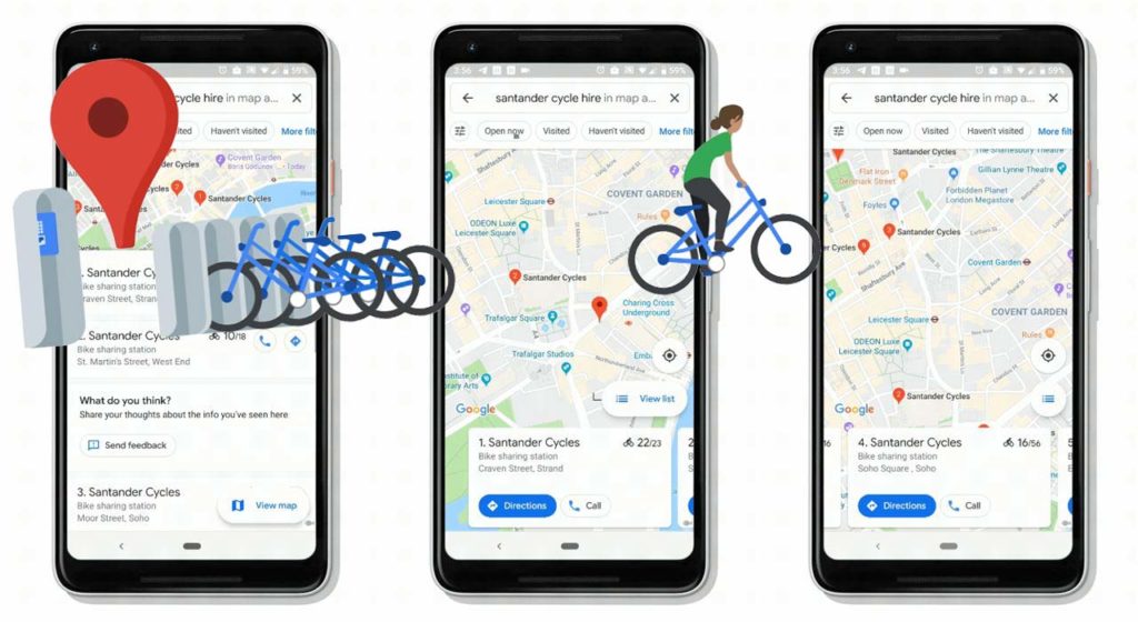 Bicicletas Google Maps