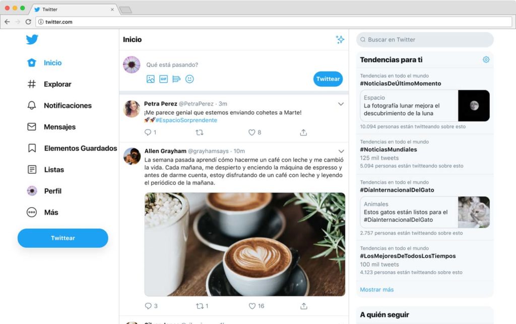 Nuevo diseño Twitter