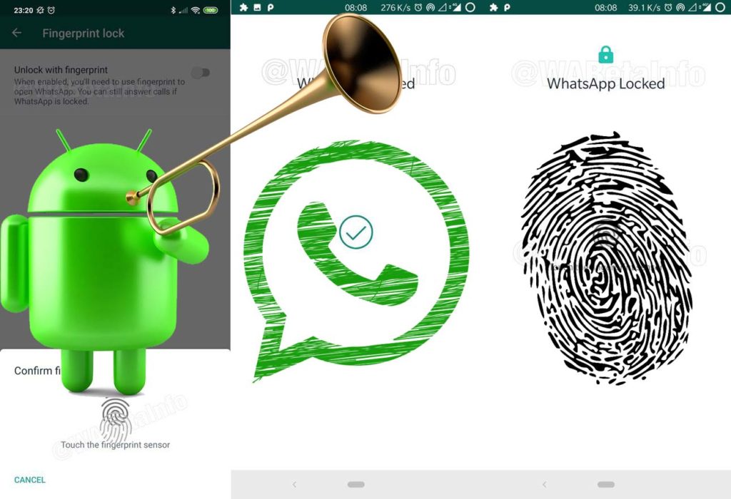 Bloqueo huella WhatsApp Android