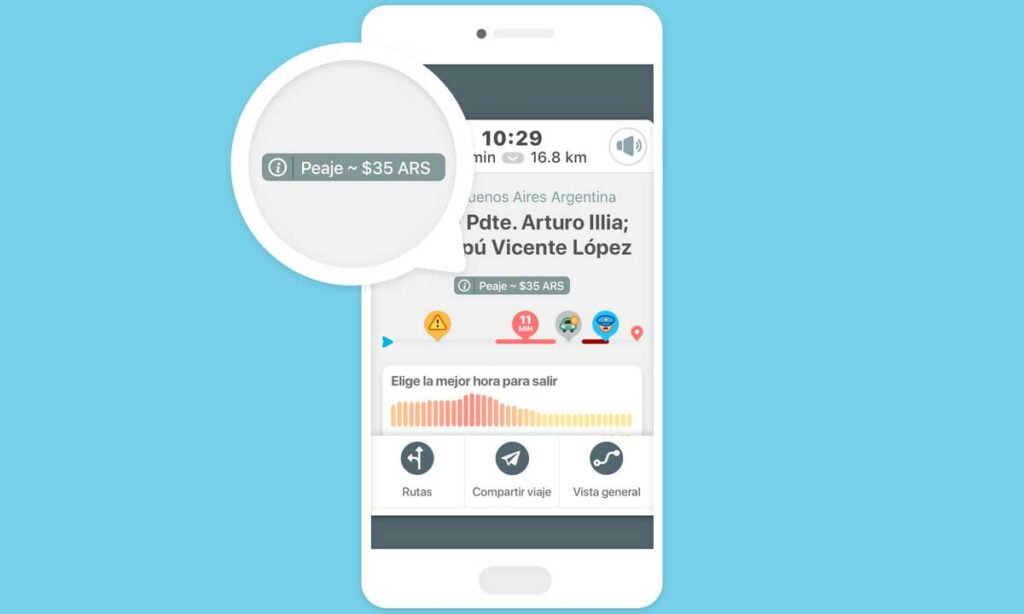 Precio peajes Waze