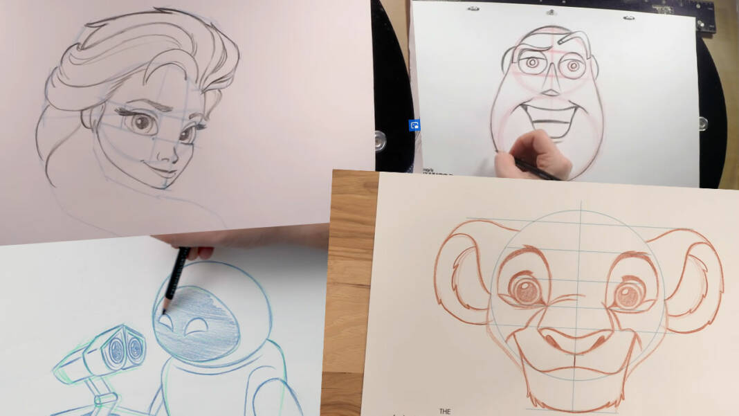 Tutoriales dibujar personajes Disney