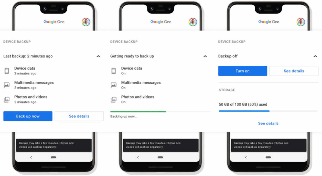 Google One copia de seguridad