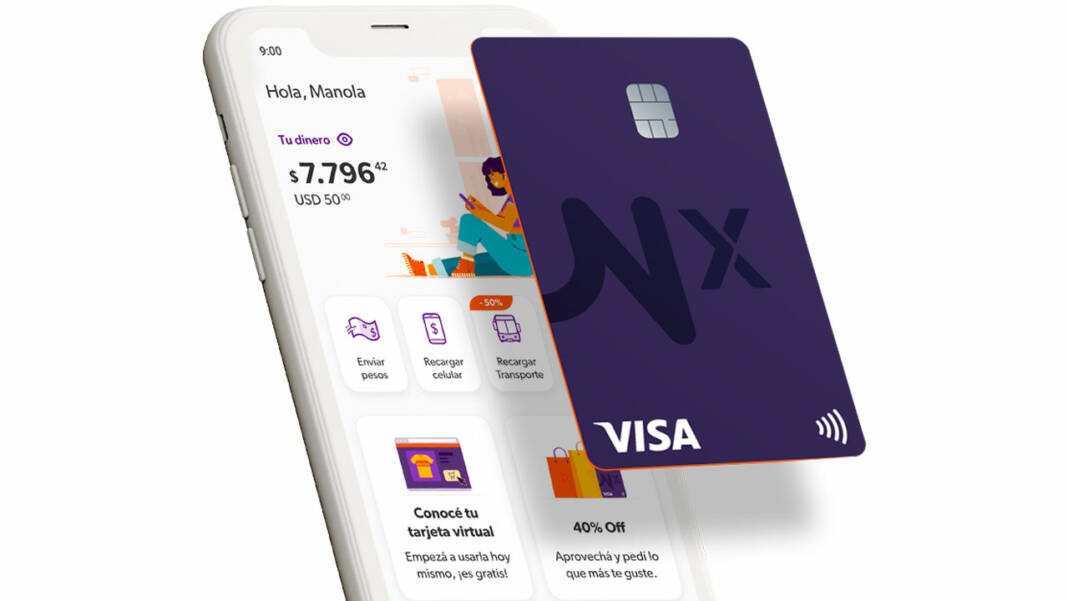 Visa prepaga Naranja X contactless