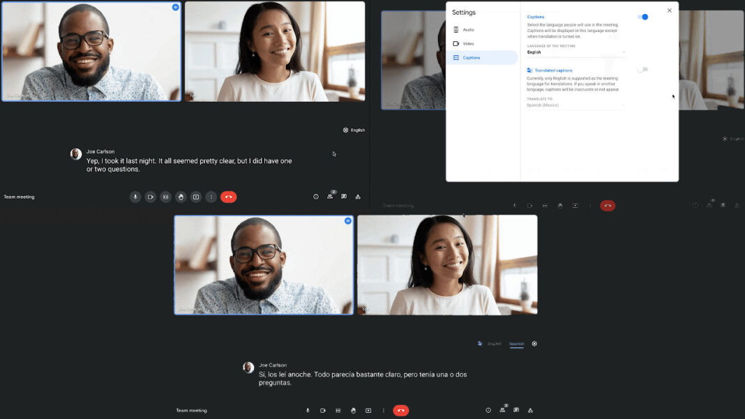 Google Meet traduccion tiempo real