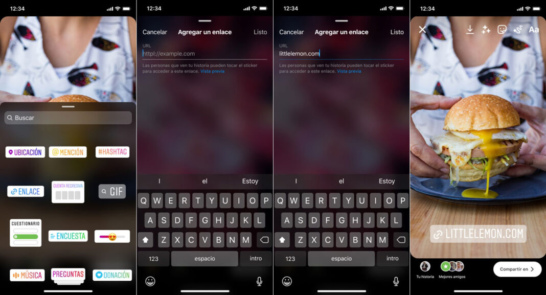 Historias Instagram Sticker Enlace